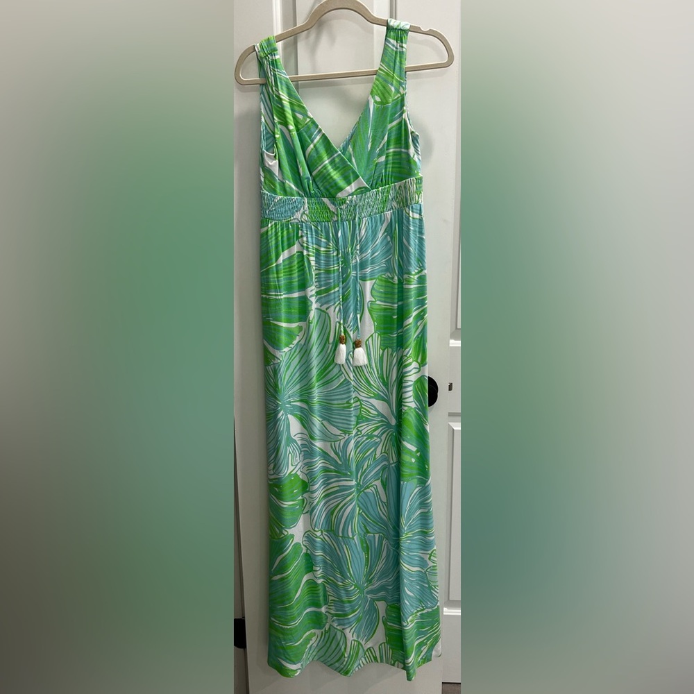 Lilly Pulitzer EEUC “Fronds Place” Cotton Maxi Dress size Small